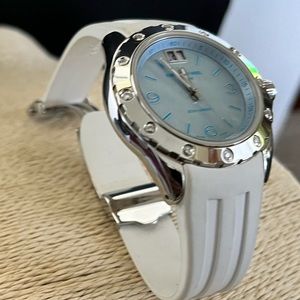 RAYMOND WEIL PRE-LOVED AUTHENTIC LUXURIOUS DIAMONDS STAINLESS STEEL RUBBER WATCH